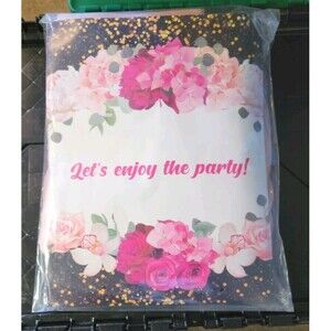Peach Let's Enjoy The Party 6ft Tulle Tablecloth